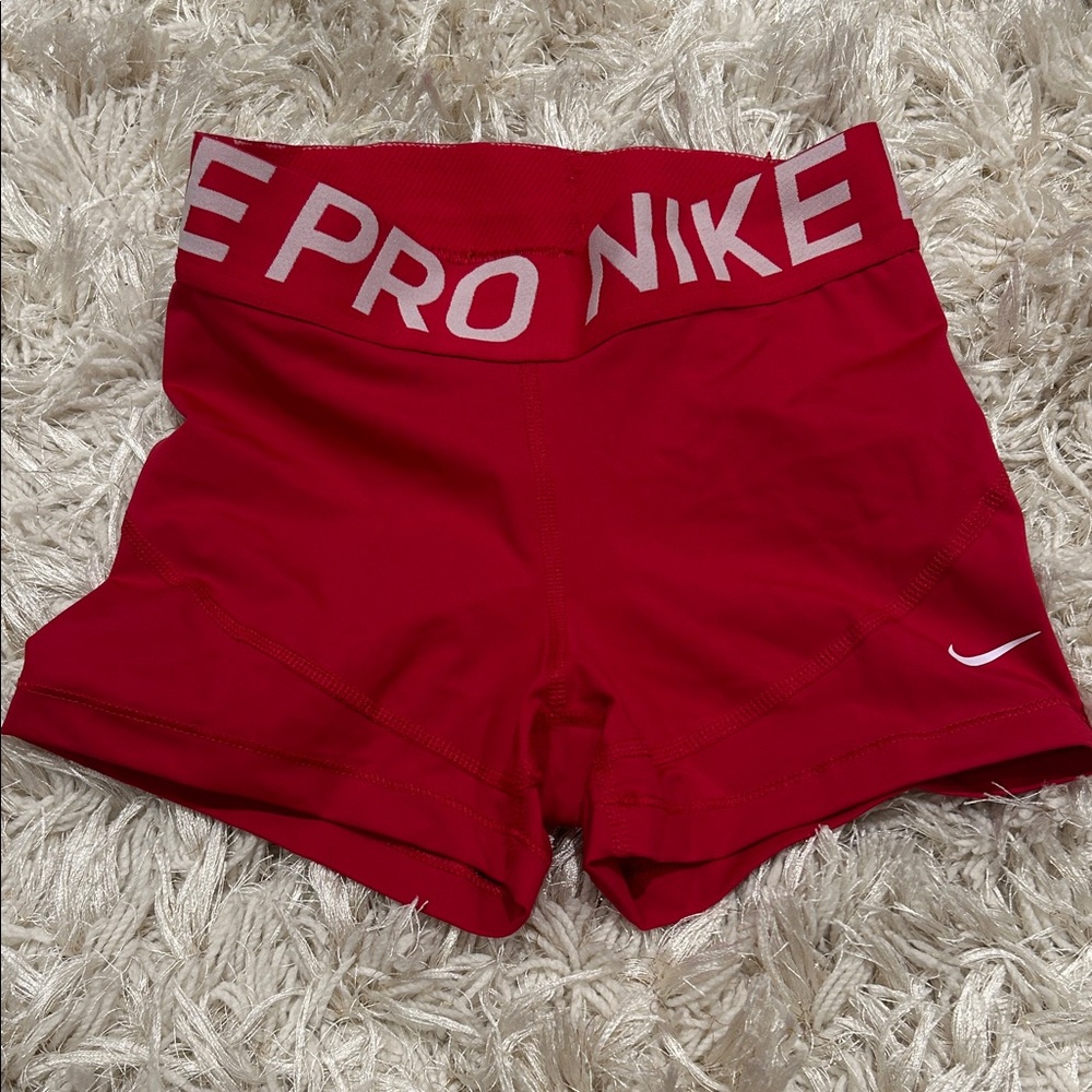 Nike Women's Bold Red Athletic Shorts